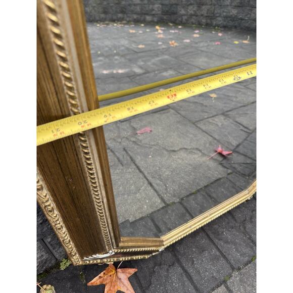 Bombay Co. Allegro Beveled Wall Mirror Italy Made Gold Wood Frame 35x27” - Picture 10 of 16